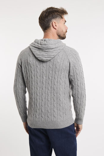 Maglia treccia con cappuccio - 6