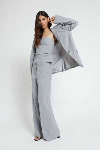 Pantalone dritto gessato - 5