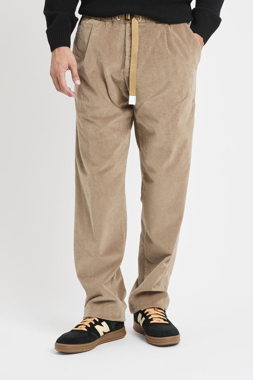 Pantalone in velluto con pinces