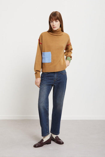 Maglione con dettagli a contrasto - 4