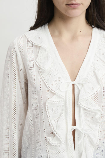 Top Evie in cotone con ricamo - 3