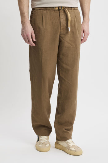 Pantalone in misto lino con pinces - 2