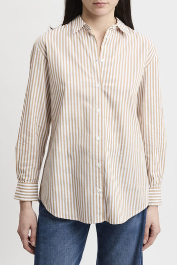Camicia Brigitte in cotone a righe con ricamo - 2