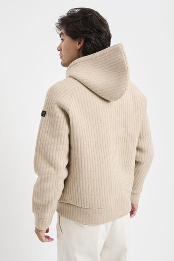 Giacca Carrel in maglia a coste con zip e cappuccio - 8