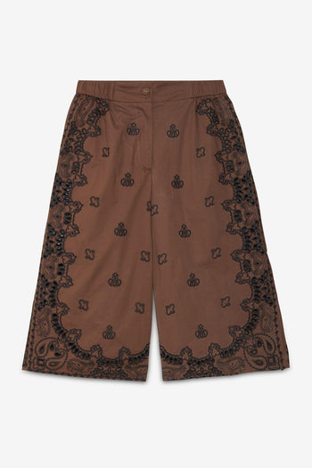 Pantaloni cropped ricamati - 5