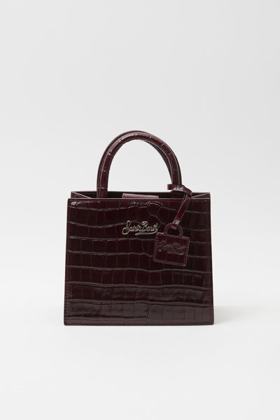 Borsa a mano Shop Bag mini in pelle stampa cocco