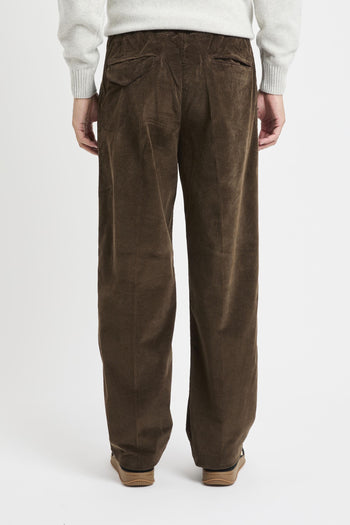 Pantalone in velluto con pinces - 8