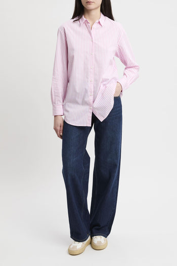 Camicia Brigitte in cotone a righe con ricamo - 4