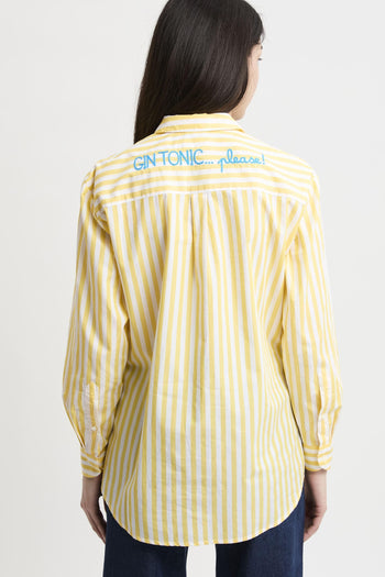 Camicia Brigitte in cotone a righe con ricamo - 6