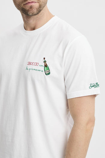 T-shirt Portofino ricamo "Sboccio con la primavera" - 4