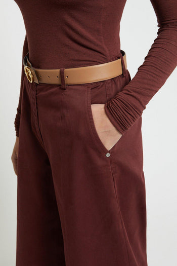 Pantalone palazzo in gabardina - 2
