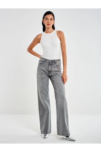 Jeans Zeno grigio con glitter - 3