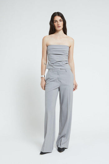 Pantalone dritto gessato - 7