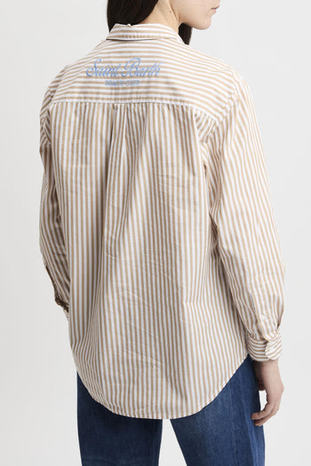 Camicia Brigitte in cotone a righe con ricamo - 6