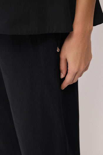 Pantalone cropped in popeline - 3
