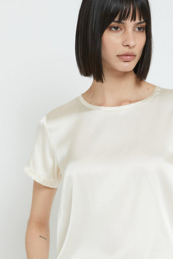 T-shirt in seta e viscosa - 2