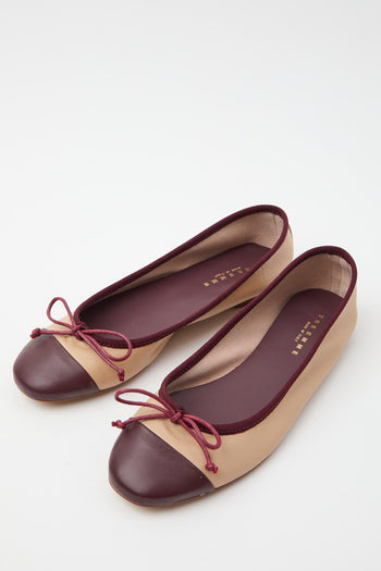 Ballerina Crema+bordeaux Donna - 2