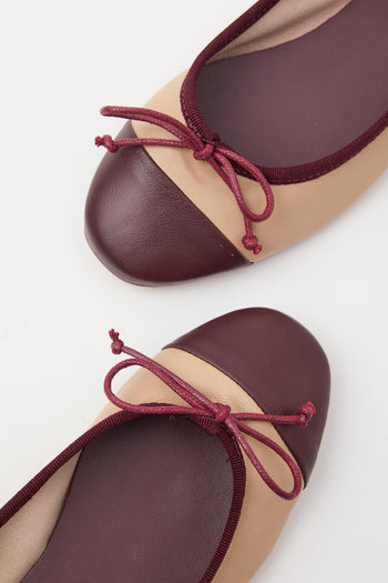 Ballerina Crema+bordeaux Donna - 6