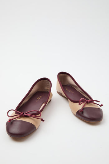 Ballerina Crema+bordeaux Donna - 4