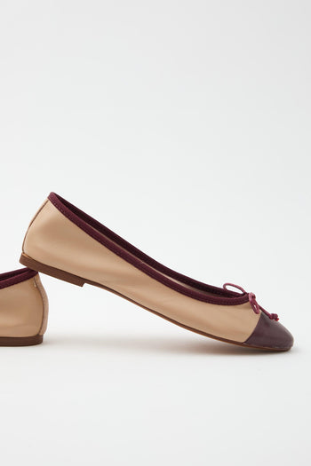 Ballerina Crema+bordeaux Donna - 5