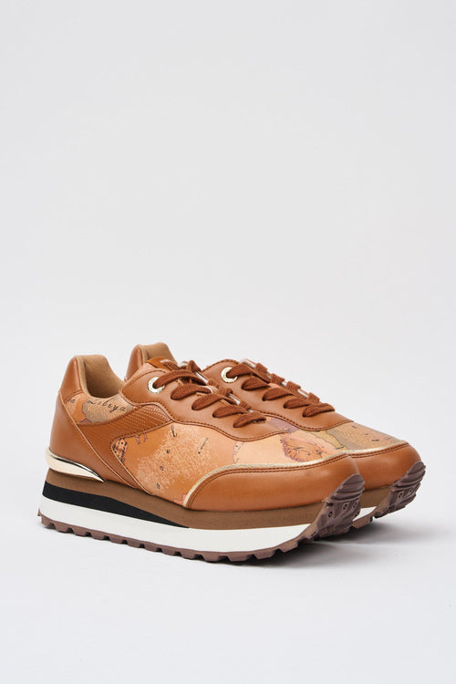 Sneaker Cognac/geo Beige Donna - 2