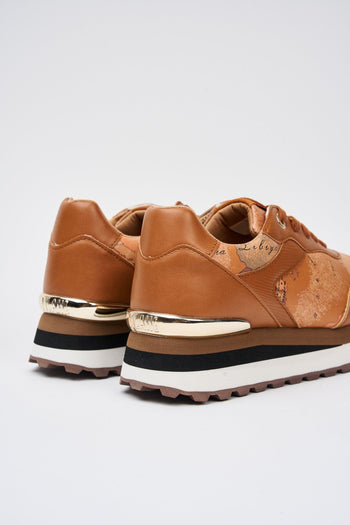 Sneaker Cognac/geo Beige Donna - 4