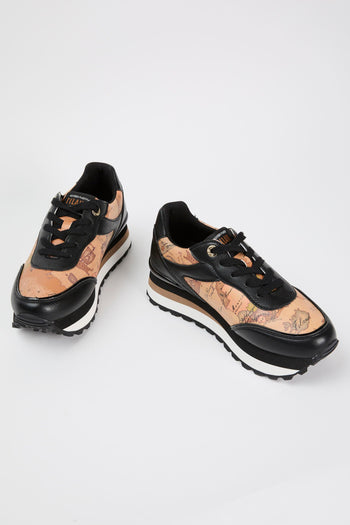 Sneaker Nero/geo Beige Donna - 7