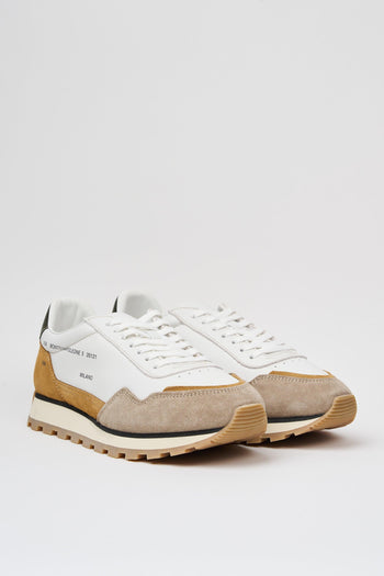 Sneaker Bianco+verde+beige Uomo - 2