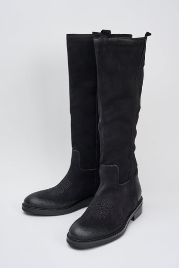 Stivale Nero + Ricamo Donna - 6