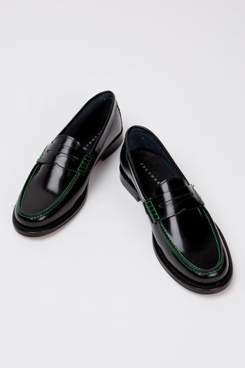 Mocassino Nero+verde Donna - 5