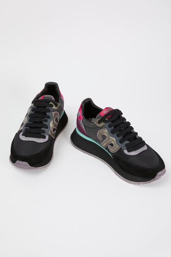 Sneaker Nero-viola Donna - 6