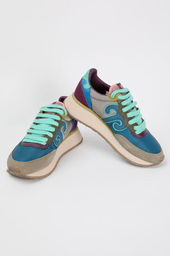 Sneaker Ottanio+acquamarina Donna - 5