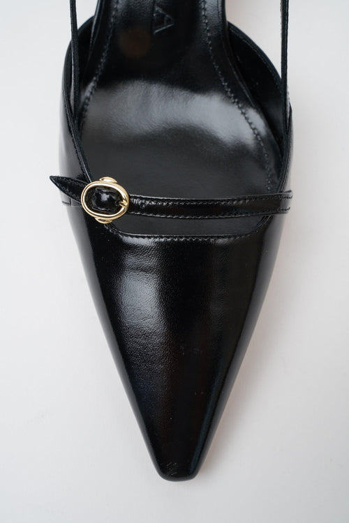 Slingback Glossy Nero Donna