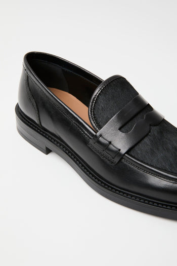 Mocassino Nero/pony Donna - 4