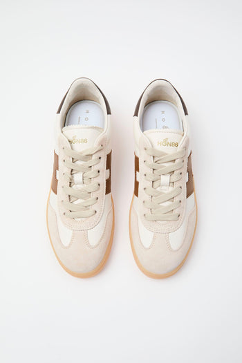 Sneaker Bianco+cuoio Donna - 5