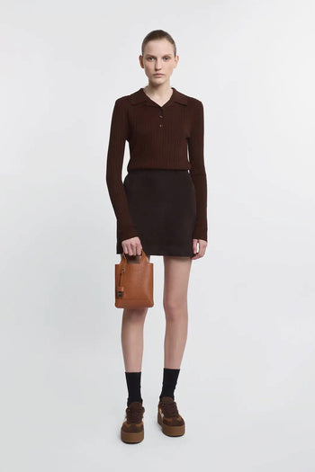 Borsa Cuoio Scuro Donna - 6