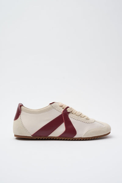 Sneaker Crema/bordeaux Donna