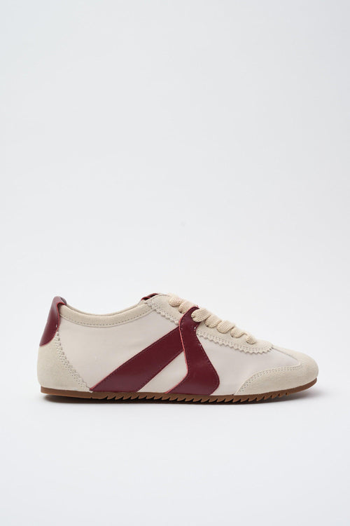 Sneaker Crema/bordeaux Donna