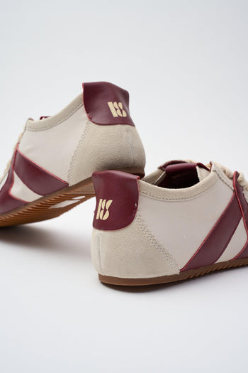 Sneaker Crema/bordeaux Donna - 5
