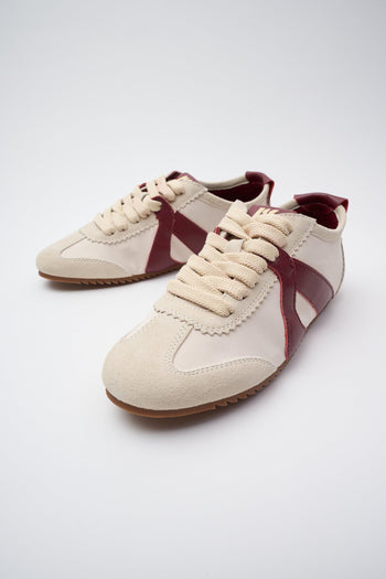 Sneaker Crema/bordeaux Donna - 6