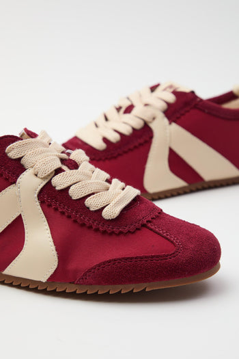 Sneaker Bordeaux/crema Donna - 4