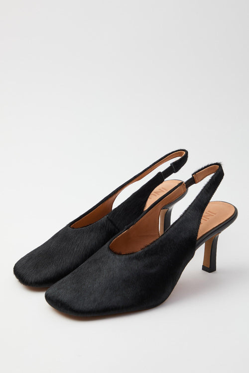 Slingback Pony Black Donna