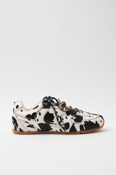 Sneaker Pony Black Cow Donna