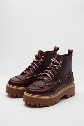 Stivaletto Burgundy Full Grain Donna - 5