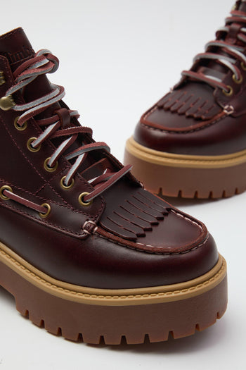 Stivaletto Burgundy Full Grain Donna - 6