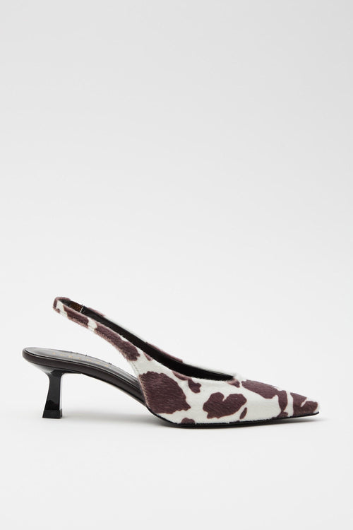 Slingback Marrone/testa Di Moro Donna