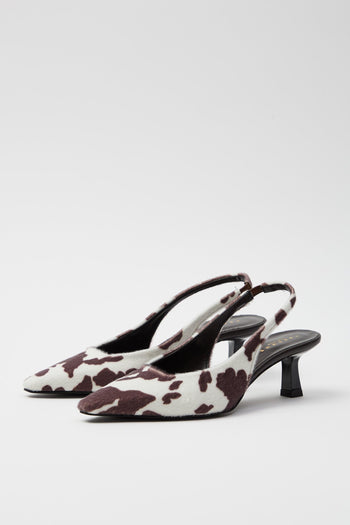 Slingback Marrone/testa Di Moro Donna - 2