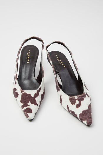 Slingback Marrone/testa Di Moro Donna - 3