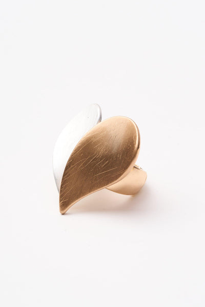 Anelli Oro+argento Cuore Donna