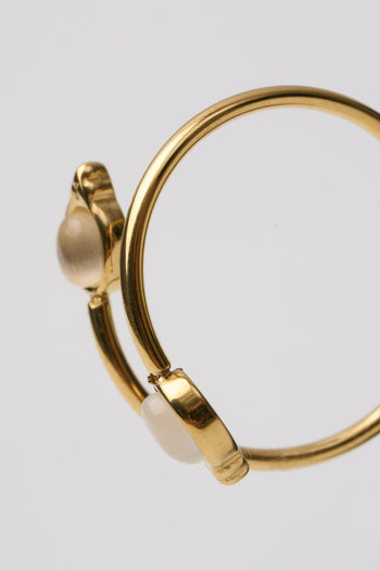 Anelli Oro Spirale Beige Goccia Donna - 3